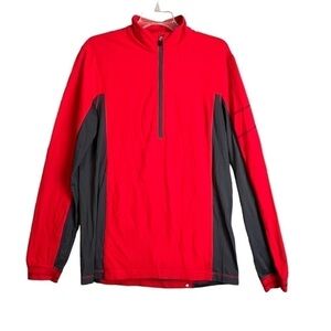 Lululemon Mens Running Athletic Longsleeve Top Jacket Large Red & Black